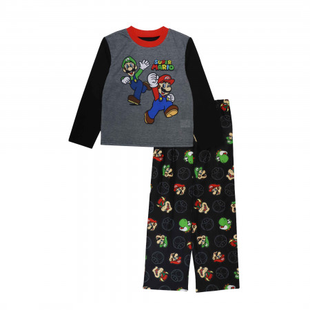 Super Mario Bros. Cast Collage 2-Piece Youth Pajama Set